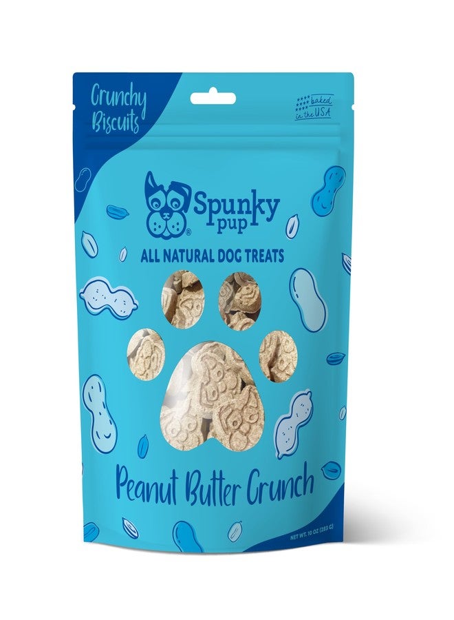 Spunky Pup Peanut Butter Crunch, Crunchy Biscuit Treats, 10 oz - Image 1